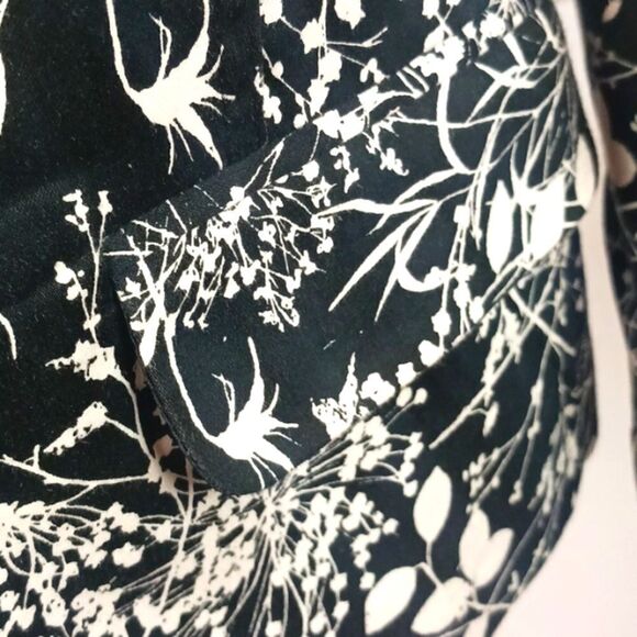 Villager Liz Claiborne Co. Black & White floral jacket/ blazer sz 12 Whimsigoth - Picture 5 of 10